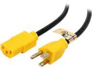 Tripp Lite Model P006 004 YW 4 ft. 18AWG Power Cord w Yellow Connectors