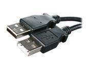 BYTECC USB2 15AA K 15 ft. USB 2.0 Cable Type A Male to Type A Male Black Color