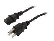 BYTECC Model POWERCORD 6K 6 ft. 18AWG Power Cord w 3 Conductor PC Power Connector â€“ Black