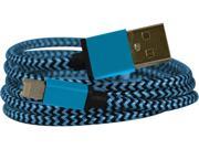 EMIO 382 Blue DuoCable Braided Lightning and microUSB Sync and Charge Cable