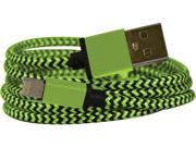 EMIO 381 Green DuoCable Braided Lightning and microUSB Sync and Charge Cable