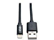 Tripp Lite M100 010 BK Black USB Sync Charge Cable with Lightning Connector Black 10 ft. 3 m