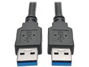 Tripp Lite 3 ft. USB 3.0 SuperSpeed A A Cable M M 28 24 AWG 5 Gbps Type A to Type A Black 3 U320 003 BK