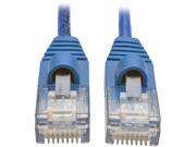 Tripp Lite Cat5e Snagless Molded Slim UTP Patch Cable M M RJ45 Blue 1 ft. N001 S01 BL