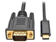 Tripp Lite U444 016 V 16 ft. USB 3.1 Gen 1 to VGA DisplayPort Alternate Mode Adapter Cable M M 1920 x 1200 1080p