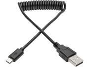 Tripp Lite U050 003 COIL 3 ft. USB 2.0 Hi Speed A to Micro B Coiled Cable M M