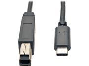 Tripp Lite U422 003 G2 3 ft. USB 3.1 Gen 2 10 Gbps Cable USB Type C USB C to USB 3.0 Type B