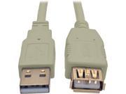 Tripp Lite 6 ft. USB 2.0 Hi speed A A Cable M F 28 24 AWG 480 Mbps Beige USB Type A Extension 6 U024 006 BE