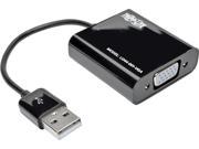 Tripp Lite U244 001 VGA USB 2.0 to VGA Dual Multi Monitor External Video Graphics Card Adapter w Built In USB Cable