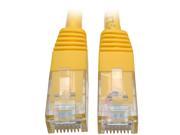 Tripp Lite 10ft Cat6 Gigabit Molded Patch Cable RJ45 MM 550MHz 24AWG Yellow