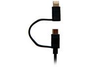 Arsenal Gaming agc48m Black Apple certified Lightning cable and Micro USB Hybrid cable