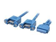 StarTech USB3SPNLAFHD 1.64 ft. 2 Port Panel Mount USB 3.0 Cable