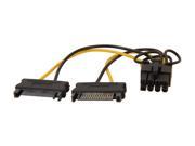 StarTech SATPCIEX8ADP 6 6in SATA Power to 8 Pin PCI Express Video Card Power Cable Adapter