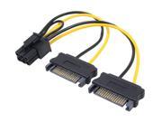 StarTech SATPCIEXADAP 6 6in SATA Power to 6 Pin PCI Express Video Card Power Cable Adapter