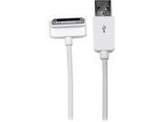StarTech USB2ADC1MD White Down Angle Apple 30 pin Dock Connector to USB Cable for iPhone iPod iPad with Stepped Connector