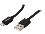 StarTech USBCLT60CMB Black Coiled Black Apple 8 pin Lightning Connector to USB Cable for iPhone iPod iPad