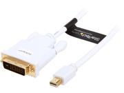 StarTech Model MDP2DVIMM6WS 6 ft. Mini DisplayPort to DVI Active Adapter Converter Cable mDP to DVI 1920 x 1200