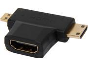 StarTech HDACDFMM HDMI 2 in 1 T Adapter HDMI to HDMI Mini or HDMI Micro Combo Adapter â€“ F M