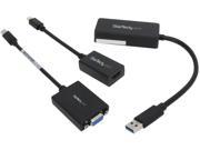 StarTech MSTP3MDPUGBK Surface Pro 3 HDMI VGA and Gigabit Ethernet Adapter Bundle â€“ MDP to HDMI VGA â€“ USB 3.0 to GbE