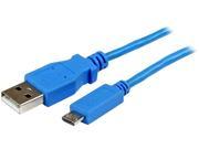 StarTech.com 1m Blue Mobile Charge Sync USB to Slim Micro USB Cable for Smartphones and Tablets A to Micro B