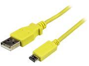 StarTech.com 1m Yellow Mobile Charge Sync USB to Slim Micro USB Cable for Smartphones and Tablets A to Micro B