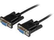 StarTech.com 1m Black DB9 RS232 Serial Null Modem Cable F F