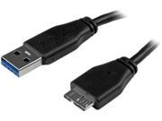 StarTech.com 3m 10ft Slim SuperSpeed USB 3.0 A to Micro B Cable M M