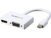 StarTech MDP2HDVGAW Travel A V Adapter 2 In 1 Mini Display Port to HDMI or VGA Converter