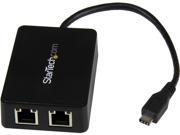 StarTech US1GC301AU2R USB C to Dual Gigabit Ethernet Adapter with USB Type A Port