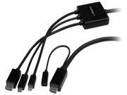 StarTech.com 6ft USB C HDMI or Mini DisplayPort to HDMI Adapter Cable