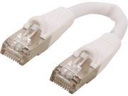 Coboc CY CAT7 0.5 White 0.5 ft. 600Mhz PIMF Network Cable