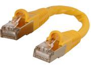 Coboc CY CAT7 0.5 Yellow 0.5 ft. 600Mhz PIMF Network Cable