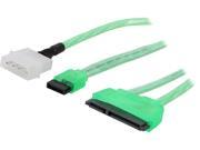 Coboc Model SC SATA PWC 18 GR 18 SATA III 6Gbps Data with Molex 4 pin LP4 to SATA 22 pin 7 15 Data and Power Combo Cable UV Green