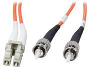 Coboc CY OM1 LC ST 1 3.28 ft. Fiber Optic Cable LC ST Multi Mode Duplex 62.5 125 Type Orange
