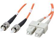 Coboc CY OM1 ST SC 5 16.4 ft. Fiber Optic Cable ST SC Multi Mode Duplex 62.5 125 Type Orange