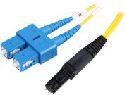 Coboc CY OS1 MTRJ SC 5 16.4 ft. Fiber Optic Cable MTRJ Male SC Single Mode Duplex 9 125 Type Yellow