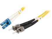 Coboc CY OS1 LC ST 10 32.81 ft. Fiber Optic Cable LC ST Single Mode Duplex 9 125 Type Yellow