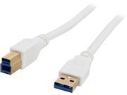 Coboc CY U3 ABMM 3 WH 3 ft. USB 3.0 A Male to B Male Cable