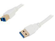 Coboc CY U3 ABMM 6 WH 6 ft. USB 3.0 A Male to B Male Cable