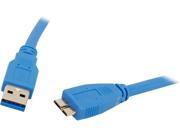 Coboc CY U3 AMicBMM 1.5 BL 1.5 ft. USB 3.0 A Male to Micro B Male Cable
