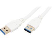 Coboc CY U3 AAMM 6 WH 6 ft. USB 3.0 A Male to A Male Cable