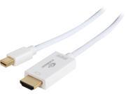 Coboc AC MDP2HD4K 6 WH 6ft White Color Mini DisplayPort V1.2 Thunderbolt Compatible to HDMI Active Video Adapter Converter w Audio AMD ATI Eyefinify Comp