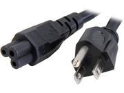 Coboc PW 18C5515P 3 BK 3ft 18AWG 3 Slot Mickey Mouse Power Cord for Laptop Notebook NEMA 5 15P to IEC320C5 Black