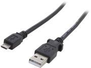Coboc U2 A2MICROB 10 BK 10 ft. Black High speed USB2.0 A Male to Micro B Male 5 Pin Cable