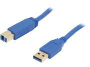 Coboc CY U3 ABMM 15 BL 15 ft. SuperSpeed 5Gbps USB 3.0 A Male to B Male Cable Gold Plated Blue
