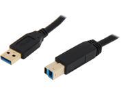 Coboc CY U3 ABMM 10 BK 10 ft. SuperSpeed 5Gbps USB 3.0 A Male to B Male Cable Gold Plated Black