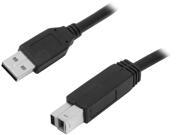 Coboc CY U3 ABMM 15 BK 15 ft. SuperSpeed 5Gbps USB 3.0 A Male to B Male Cable Gold Plated Black