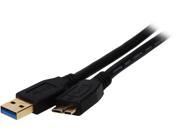 Coboc CY U3 AMicBMM 10 BK 10 ft. SuperSpeed 5Gbps USB 3.0 A Male to Micro B Male Cable Gold Plated Black