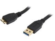 Coboc CY U3 AMicBMM 15 BK 15 ft. SuperSpeed 5Gbps USB 3.0 A Male to Micro B Male Cable Gold Plated Black