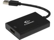 Coboc AD U32HD 6 BK 7 inch Black color USB 3.0 to HDMI External Video Card Adapter USB to Display Graphics Converterâ€“ 1920x1200 1080P